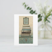stapel boeken briefkaart (Staand voorkant)