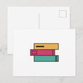 stapel boeken briefkaart (Voorkant / Achterkant)