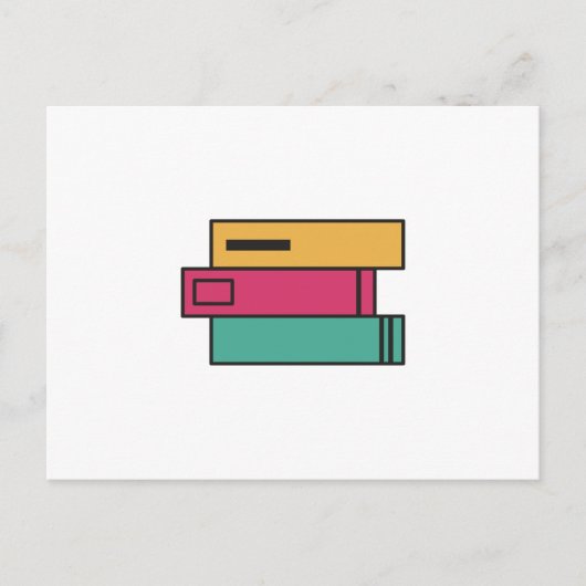 stapel boeken briefkaart (Voorkant)