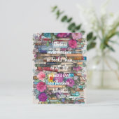 Stapel boeken briefkaart (Staand voorkant)