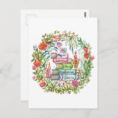 Stapel boeken briefkaart (Voorkant / Achterkant)