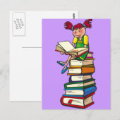 Stapel boeken briefkaart (Voorkant / Achterkant)