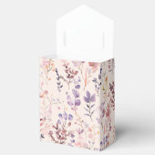 Stapel boeken bruidsfeest waterverf wilde bloem bedankdoosjes (Geopend)