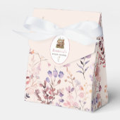 Stapel boeken bruidsfeest waterverf wilde bloem bedankdoosjes (Voorkant Zijde)