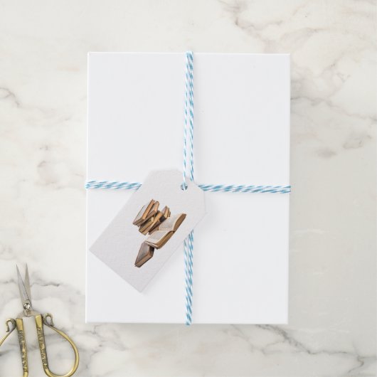 Stapel  boeken cadeaulabel (Met Touw)