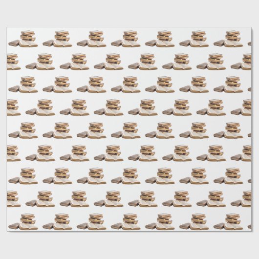 Stapel  boeken cadeaupapier (Vlak)