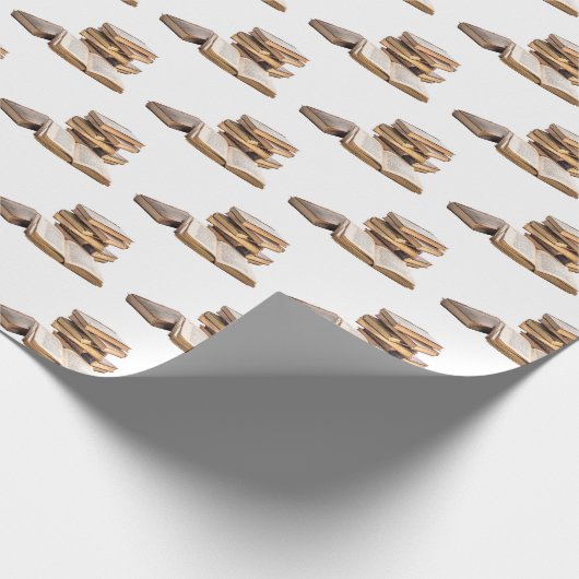 Stapel  boeken cadeaupapier (Hoek)