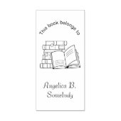 Stapel boeken en open boek - Bladplaat Rubberstempel (Afrduk)
