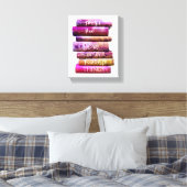 Stapel boeken favoriete dingen canvas afdruk (Insitu (Slaapkamer))