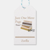 Stapel boeken gepersonaliseerd leesboek cadeaulabel (Voorkant)