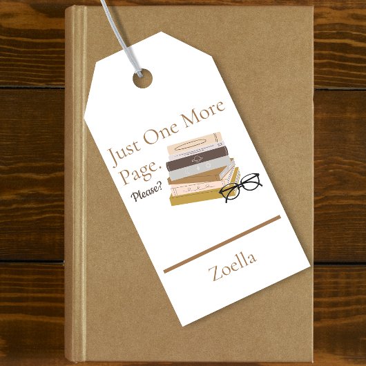 Stapel boeken gepersonaliseerd leesboek cadeaulabel