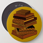 Stapel boeken - GreenBrown Ronde Button 6,0 Cm (Voorkant /achterkant)