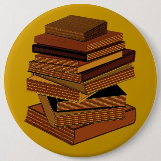 Stapel boeken - GreenBrown Ronde Button 6,0 Cm (Voorkant)