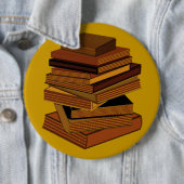 Stapel boeken - GreenBrown Ronde Button 6,0 Cm (In situ)