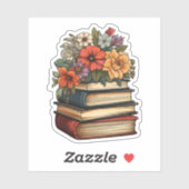 Stapel boeken illustratie sticker (Vel)