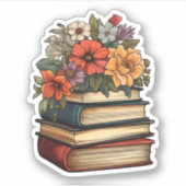 Stapel boeken illustratie sticker (Voorkant)