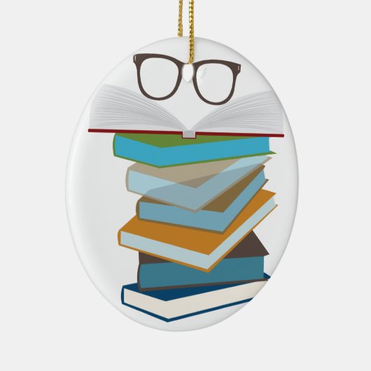 Stapel boeken keramisch ornament (Rechts)