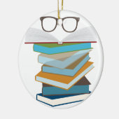 Stapel boeken keramisch ornament (Links)