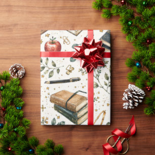 Stapel Boeken Leraar Cadeau Inpakpapier