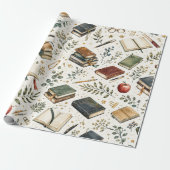 Stapel Boeken Leraar Cadeau Inpakpapier (Uitgerold)