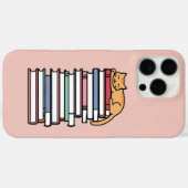 Stapel boeken met slapende kat - Gezellig Case-Mate iPhone Case (Achterkant (horizontaal))