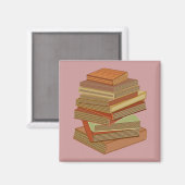 Stapel boeken - Pastel Magneet (Voorkant / Achterkant)