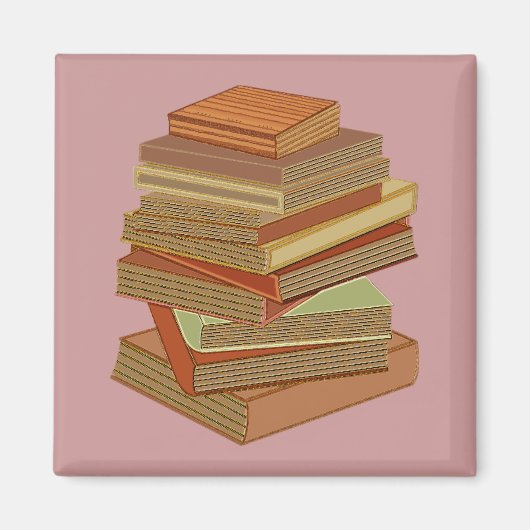 Stapel boeken - Pastel Magneet (Voorkant)