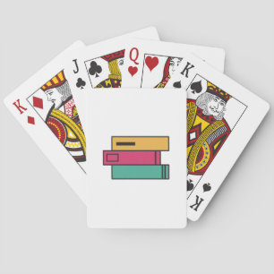 stapel boeken pokerkaarten
