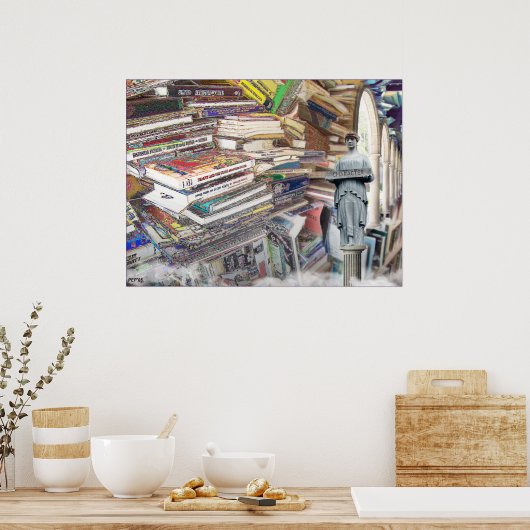 Stapel boeken poster (Keuken)