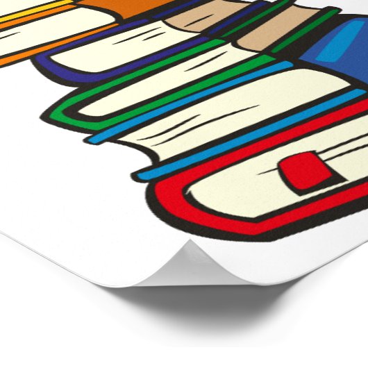 Stapel boeken poster (Hoek)