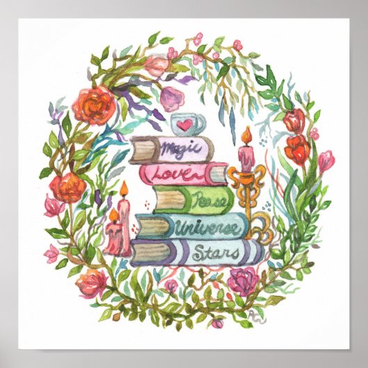 Stapel boeken poster (Voorkant)