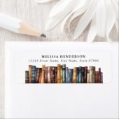 Stapel Boeken Retouradreslabels Etiket (Insitu)