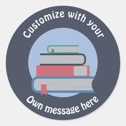 Stapel boeken ronde sticker (Voorkant)