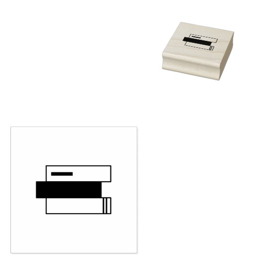 stapel boeken rubberstempel (Gestempeld)