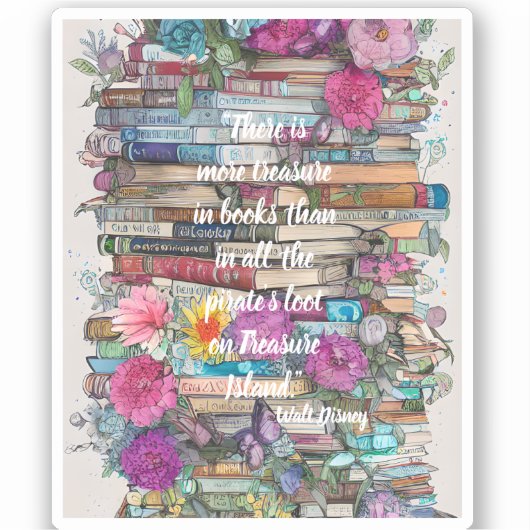 Stapel boeken sticker (Voorkant)