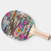 Stapel boeken tafeltennisbatje (Zijkant)