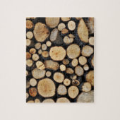 Stapel boomstammen legpuzzel (Verticaal)