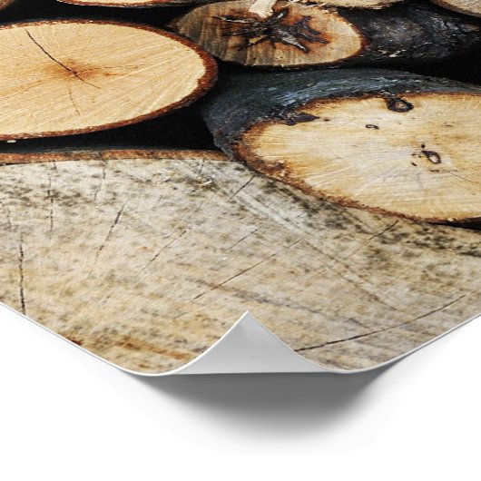 Stapel boomstammen poster (Hoek)