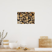Stapel boomstammen poster (Keuken)