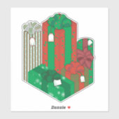 Stapel Cadeaus Sticker (Vel)