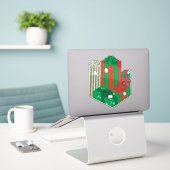 Stapel Cadeaus Sticker (Laptop op bureau)