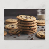 Stapel chocoladekoekjes briefkaart (Voorkant)