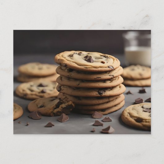 Stapel chocoladekoekjes briefkaart (Voorkant)