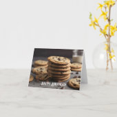 Stapel chocoladekoekjes kaart (Gele Bloem)