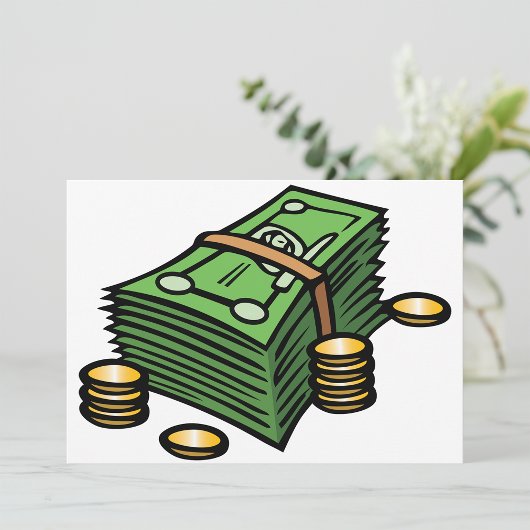 Stapel contant geld met munten Geld Kaart