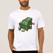 Stapel contanten met munten Geld T-shirt (Voorkant)