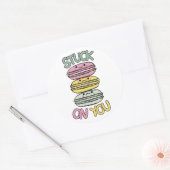 Stapel Cute Kawaii Macarons Ronde Sticker (Envelop)