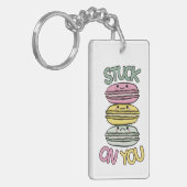 Stapel Cute Kawaii Macarons Sleutelhanger (Voorkant Links)