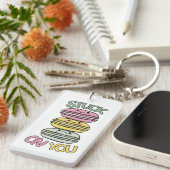 Stapel Cute Kawaii Macarons Sleutelhanger (Voorkant Rechts)