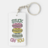 Stapel Cute Kawaii Macarons Sleutelhanger (achterkant)